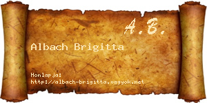 Albach Brigitta névjegykártya