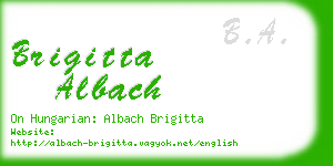 brigitta albach business card